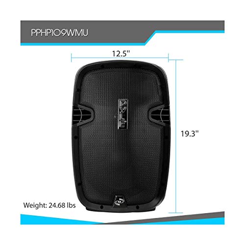 Wireless Portable Pa Speaker System - 1000W Rechargeable Battery Powered Bluetooth Compatible Active Outdoor Speaker - Usb Sd Mp3 Aux Rca Fm Radio - 35Mm Mount Microphone Transmitter - Pyle Pphp109Wmu #TOP4