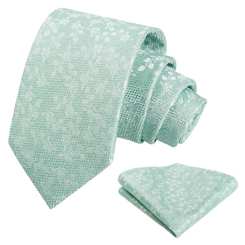 Image of Alizeal Mens 3.15inches Leaf Flower Pattern Tie Set