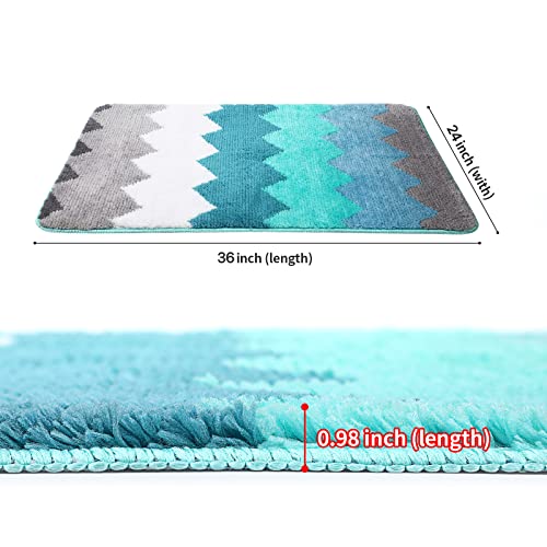 The Gwr Bathroom And Kitchen Rugs 24X36, Contemporary Luxury Bathroom Rugs, Bath Rugs For Bathroom Non Slip And Extra Absorbent – Garden Green #TOP6