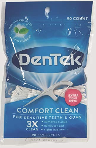 DenTek Comfort Clean Silk Floss Picks 90 Each (Pack of 4)