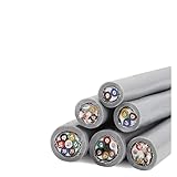  NEPIAN Câble en cuivre étamé de 5 mètres26/24/22AWG 2/3/4/5/6/7/8Core Double Fil Flexible blindé câble de chaîne de traînée isolé en PVC Gris Leisurely (Size : 4 Cores, Color : 24AWG)