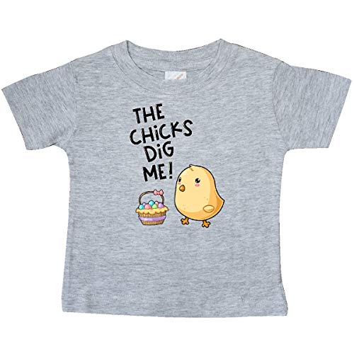 inktastic The Chicks Dig Me Easter Baby T-Shirt 24 Months Heather Grey 3a798