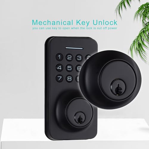 Serrure de porte intelligente 4 formes déverrouillées et connexion application BT - 8