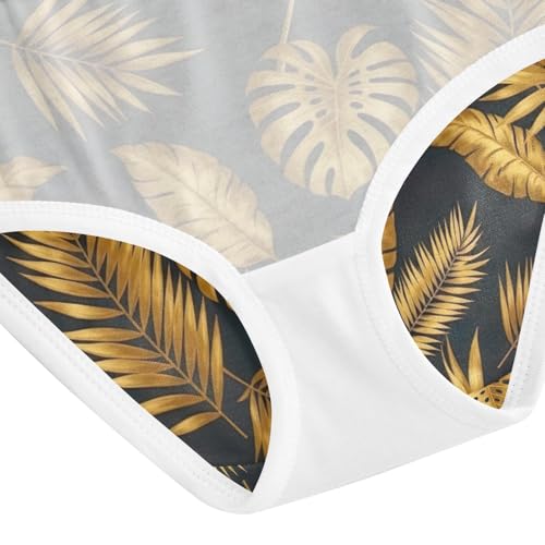 Panties for Girls, Tropical Leaves Toddler Girl Panties, Cotton Underwear for Girls, 2T–8 Years4