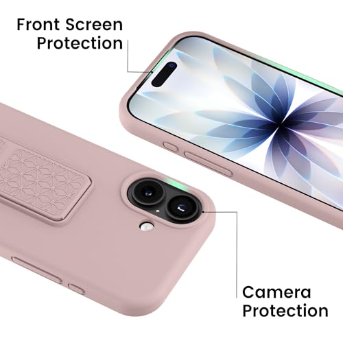 Coque silicone souple iPhone 17 rose protection support antichoc