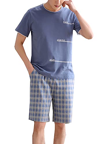 Big Boys Pajamas Classic Plaid Cotton Sleepwear Shorts Teens PJS Size 10 12 14 163