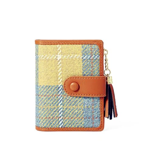 Women's Small Wallet, Women's Wallet with Zip, Modern Design, Ideal for Cards, Cash, Coins and Keys, brown, XL, Casual