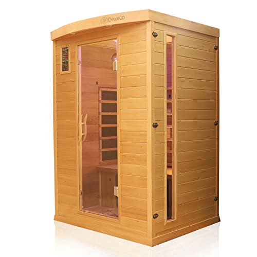 Luxus LED Infrarotsauna Zeder 135x105 Infrarotkabine Wärmekabine Vollspektrum