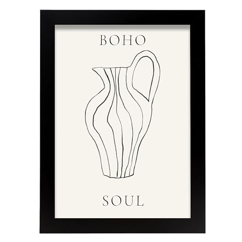 Nacnic Jarrón de cloisonne Lamina. En Jarrones espirituales Poster. Cuadros decorativos estéticos para su sala de estar, dormitorio, hogar Tamaños A4 con marcos negros