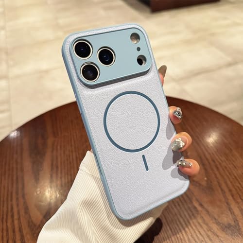 Coque iPhone 15 Pro magnétique bleu rigide anti-choc et anti-rayure