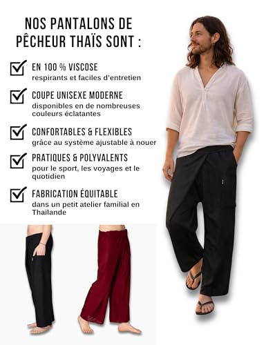 Pantalon de Pêcheur Thaïlandais Ample pour Éviter la Chaleur d'Été - 6