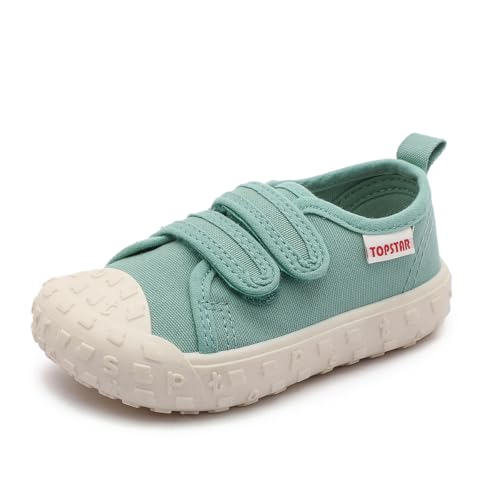 Toddler Canvas Shoes Baby Girls Boys Non-Slip Breathable Sneakers Lightweight Outside Walking Shoes 12 18 21 24 Months