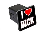 GRAPHICS & MORE I Love Heart Dick - 2' Tow Trailer Hitch Cover Plug Insert