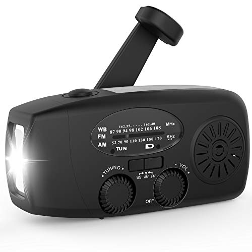 Emergency Hand Crank Radio 2020 Updated Portable Solar Powerd AM/FM/SW/NOAA Weather Radio