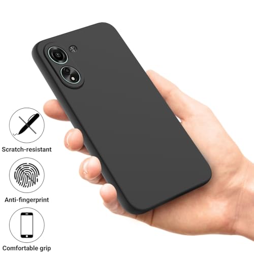 Image of SPAZY CASE Compatible with Redmi 13C 4G Back Cover | Liquid Silicone Gel Rubber Case with Soft Silicone + Smooth Surface Ultra Slim Cover for Redmi 13C 4G - Black