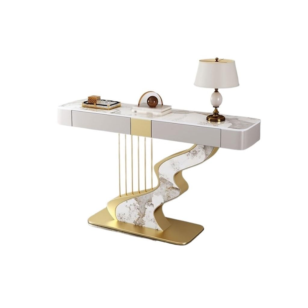 ENGENDER Console Tables Creative Foyer Entrance Cabinet Living Room Corridor Semicircular End View Table Art Slate