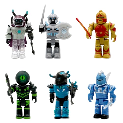Mini Roblox Figures Set, 6 Piezas Decoración de Tarta, Mini Figuras Cake Toppers, Decoración de Fiesta de Cumpleaños para Niños Cumpleaños Pastel Decoración Suministros