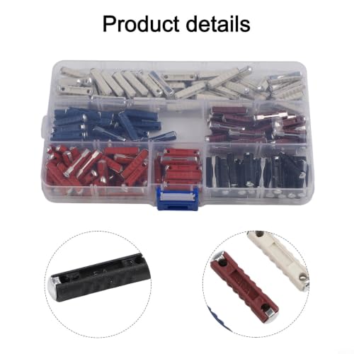 Kit de fusibles automotrices europeos FABULETTA 200 piezas 5A-40A para fusibles torpedo para autos antiguos, metal y plástico de alta conductividad, identificación rápida codificada por color, tamaño 25x6 mm miniatura 3