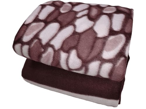 Image of Winter Soft Single Bed Warm Woolen Blend Fleece Blanket Cover | Quilt Cover | Razai Cover with Zipper, Size- 90 x 60 in, Color- Brown, Single Bed Size (90x60, Brown)