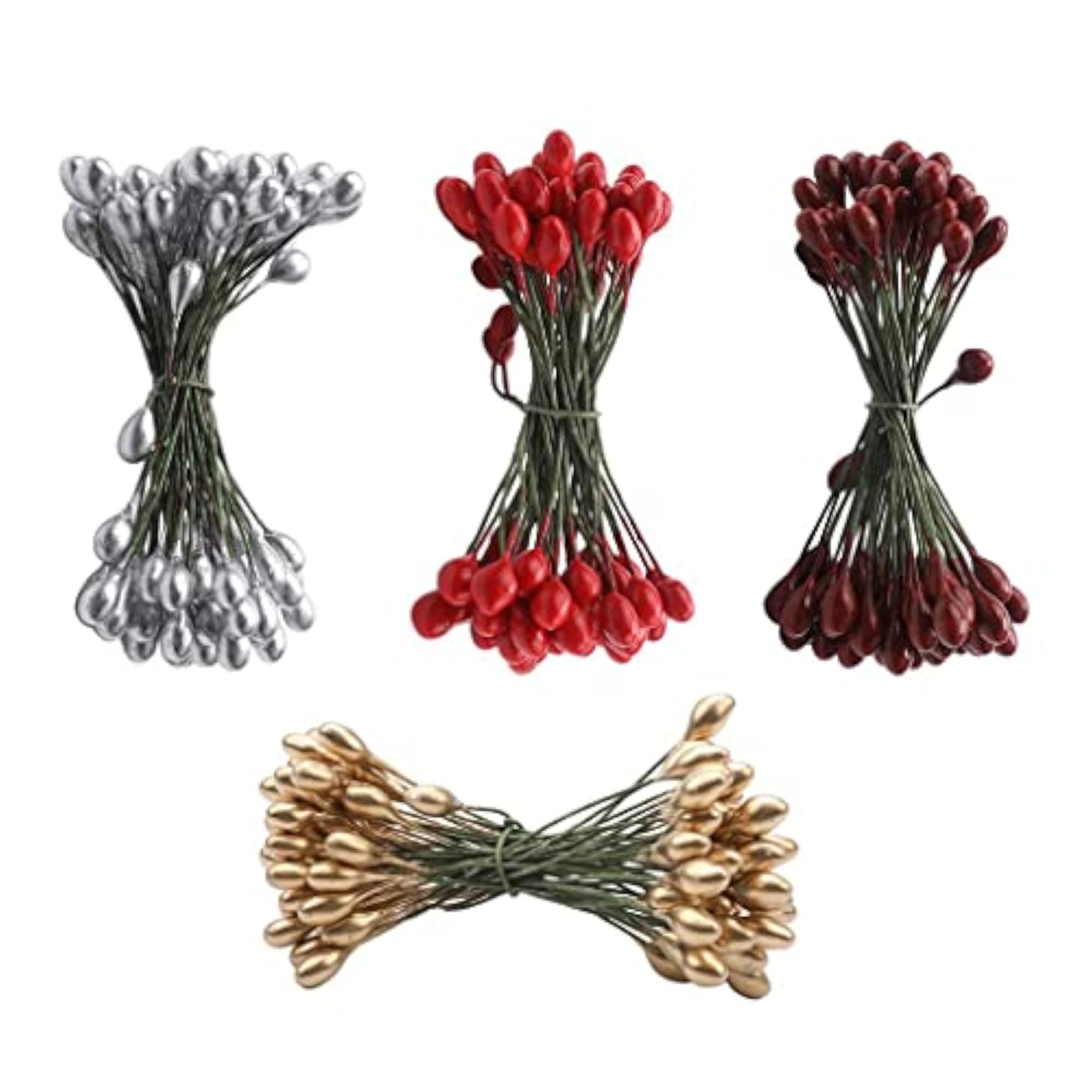 200Pcs Artificial Double Head Berries DIY Craft