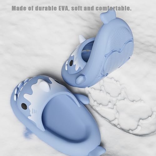 Generic Shark Slides Ice Cream Cone, Cute Cartoon 3D Cloud Shark House Slippers Shoes Sandals For Women Men2