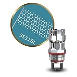 Material: SS316L Mesh Eleaf EC-S 0.6 Ohm 5er Pack Verdampferköpfe Coils Atomizer Heads Melo 5 - ohne Tabak und Nikotin