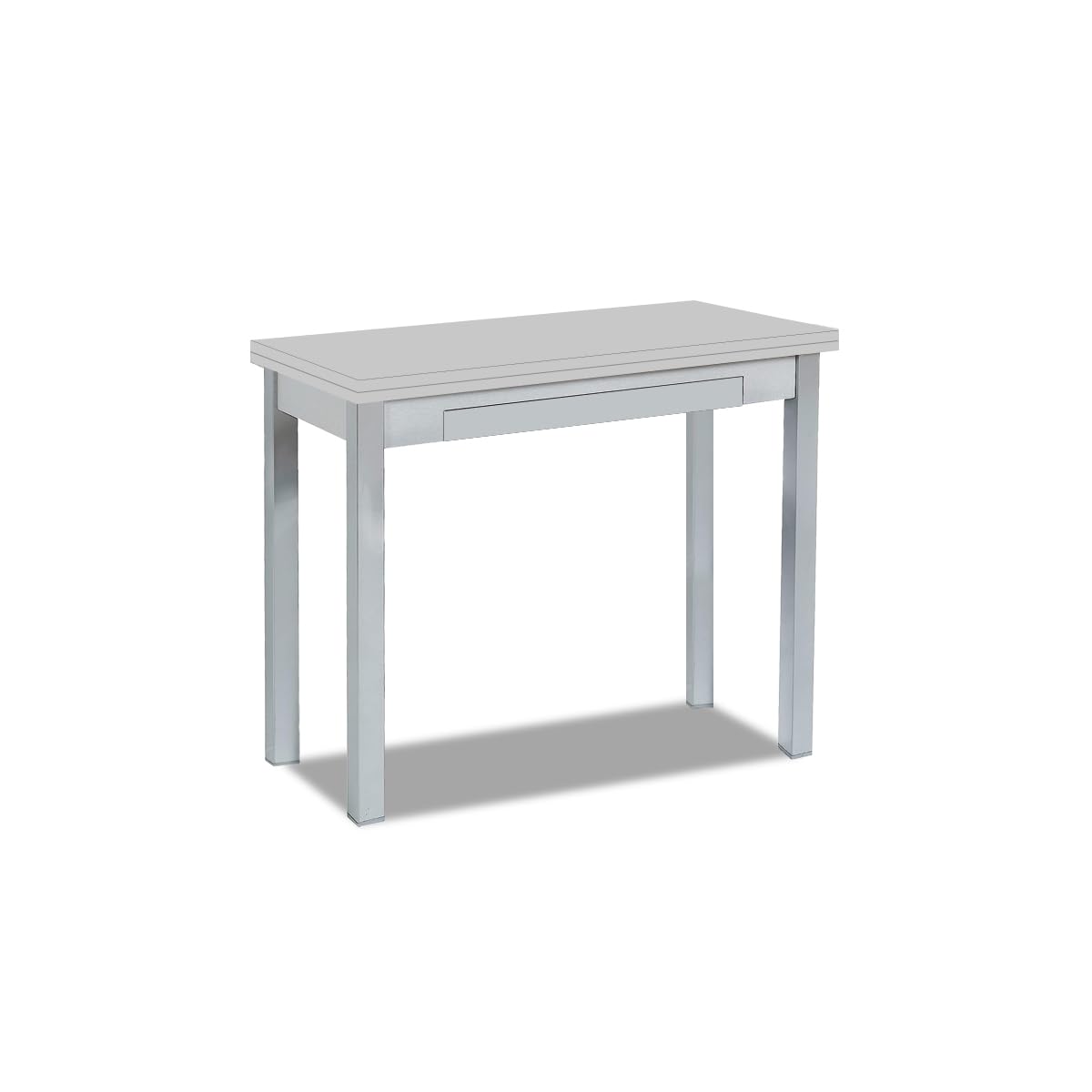 Table de cuisine en métal ASTIMESA gain de place gris 80x40 cm idéale pour petit studio