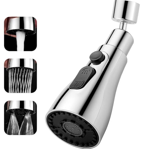 Image of PANCA Tap Extender for Kitchen Sink | 360 Rotating Flexible Faucet Extension with 3 Spray Modes | Anti Splash Water Saver Nozzle for Wash Basin & Home Use