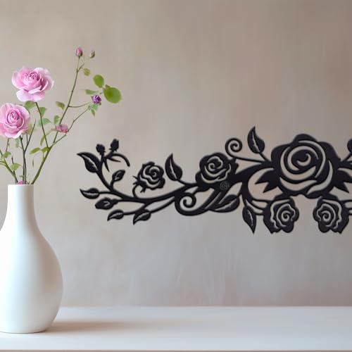 Décoration murale en métal NBEADS de 29,8 cm relief noir