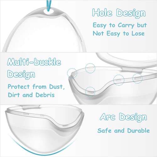 حافظة لهاية حامل بمشبك بينكي صندوق ملحقات عبوة من 6 قطع شفافة لودروك