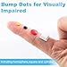 STSTR 165PCS Bump Dots for Visually Impaired, Multiple Colors Sizes Shapes Low Vision Aids Tactile Stickers, 4 Styles Braille Aids for Blind, Low Vision, Elderly (Red, Black, Yellow, White)