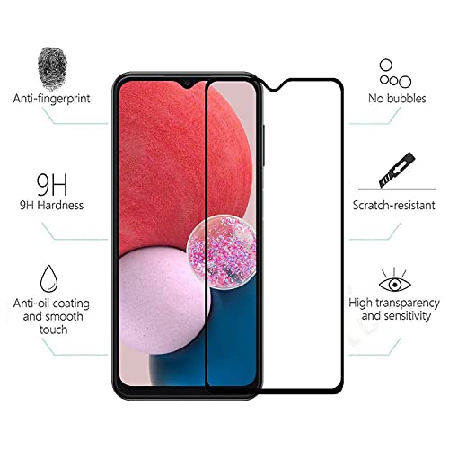 Image of Screen Protector for Samsung Galaxy A13 4G (Black) Tempered Glass Edge-to-Edge 6D Screen Guard with Installation Kit