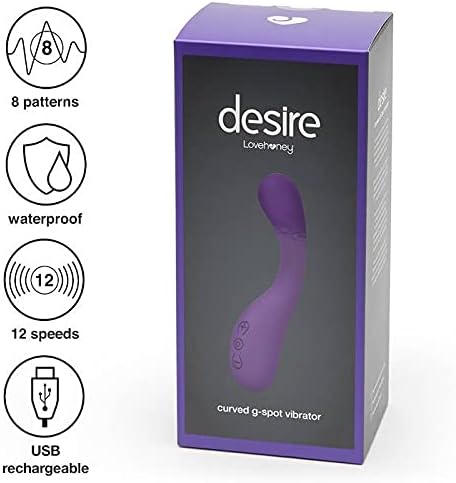 Lovehoney Purple Desire Luxury Rechargeable Curved G-Spot Vibrator - Silicone - Waterproof