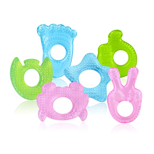 Image of Water Teether Set, Teething Toys for Babies 0-6 Months Soothing Teether Set, Cooling Soothes Gums, BPA Free, Frozen Teething Toys for Babies (04)