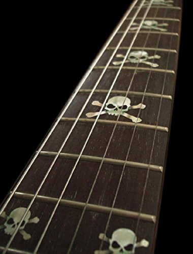 Inlay Sticker Fretboard Position Marker For Guitars And Bass Skulls White Pearl #TOP2