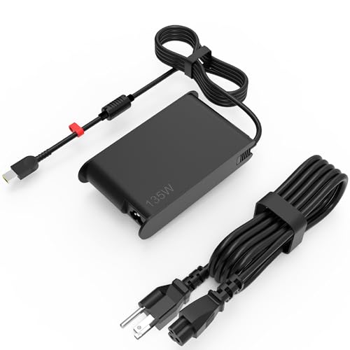 NEW 135W Laptop Charger Compatible with Lenovo IdeaPad Yoga Slim Creator 5 7 ThinkPad X1 Extreme Ideapad Gaming 3 Ideapad Yoga Legion 5 ThinkBook 15P Ideacentre AIO Thinkstation Power Supply Adapter