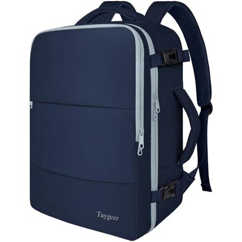 Image of Taygeer Personal Item Backpack for Women, 35L Travel Backpack | Carry on bag with Laptop Compartment & Water Bottle Pocket, Lightweight Work Back pack for Weekend Business, Gifts, Ink Blue