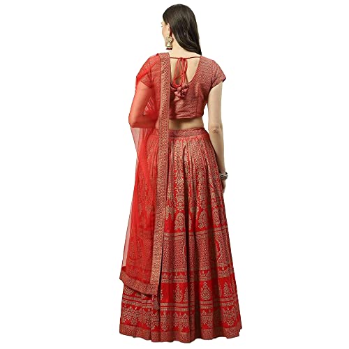 Image of BIBA Womens Polyester Readymade Lehenga Set