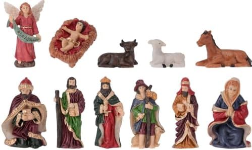 LOBERON Weihnachts-Anhänger Set - 3 Königliche Figuren Handbemalt Für Christbaumschmuck