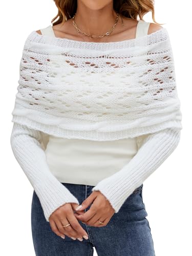 Wantonfy Schal Damen Ärmeln Schal Sweater Wrap Pashmina Schals und Tücher Schals für Herbst Winter