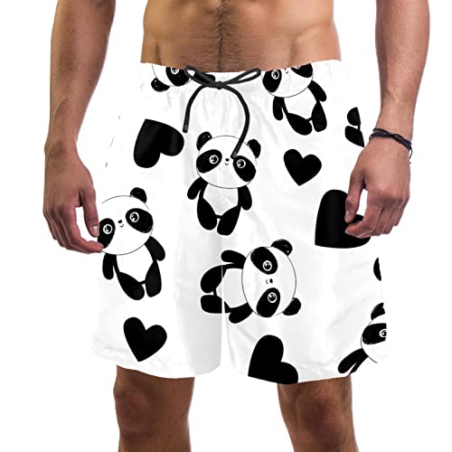 Maillots de bain hommes panda short de plage séchage rapide pour piscine et mer