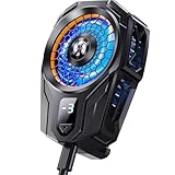 Comvin Cell Phone Cooler for Gaming - Clip On Mobile Phone Cooling Fan with Dual Mode/Temperature Display/LED Light/Ultra Quiet, Supports Devices for 67-88mm Width iOS/Android, Cellphone Gaming