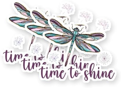 Colorful Dragonfly Positive Quote Vinyl Stickers 3 Pack 3 Inch image 5