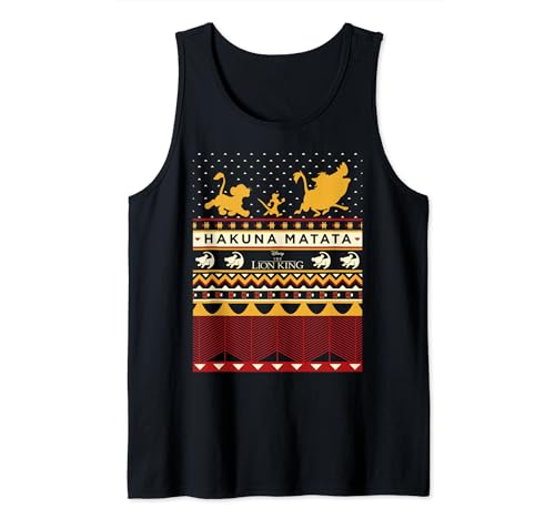 Débardeur Le Roi Lion au style pull de Noël original et imprimé Hakuna Matata