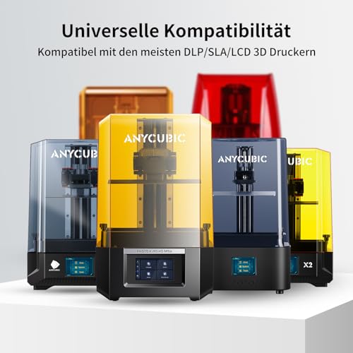 ANYCUBIC Standard Resin Plus 1000g, 3D Drucker Resin, 405nm LCD SLA Rapid UV Aushärtung Resin, Hochpräzises und schnelles Photopolymer Harz für LCD/DLP/SLA 3D Druck, Grau