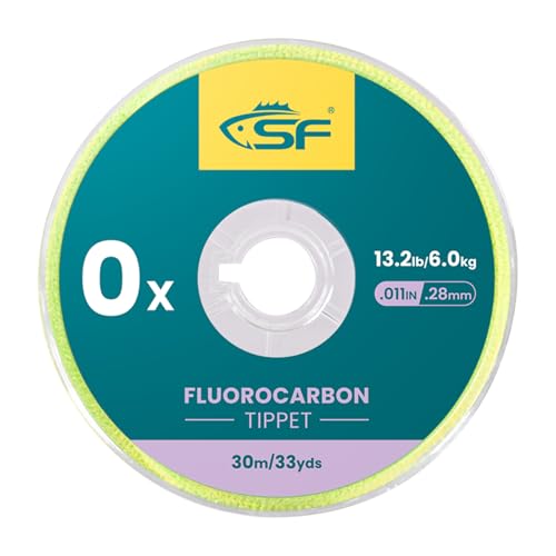 SF Clear Fluorocarbon Fly Fishing Tippet & Leader Line 30M 0X 1 Pack