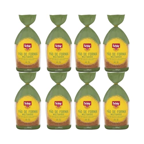 Kit com 8 Pacotes de Pão de Forma Multigrãos sem Glúten de 200g c...