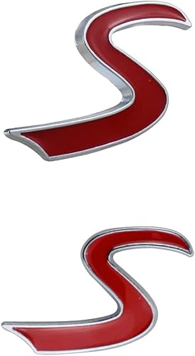 Miniatura 2 de 1 emblema S 3D letra de metal para maletero de la tapa trasera del maletero de la escotilla de repuesto para R53 R55 R56 R57 R59 F56 F55 (rojo