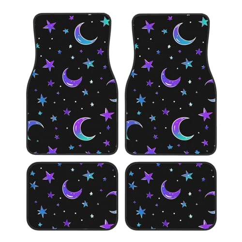 Tapis de voiture antidérapants lune et étoiles pour protéger le sol des SUV et camions