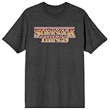 Stranger Things Season 4 Logo Men's Charcoal Heather Crew Neck Short Sleeve T-Shirt-XL
